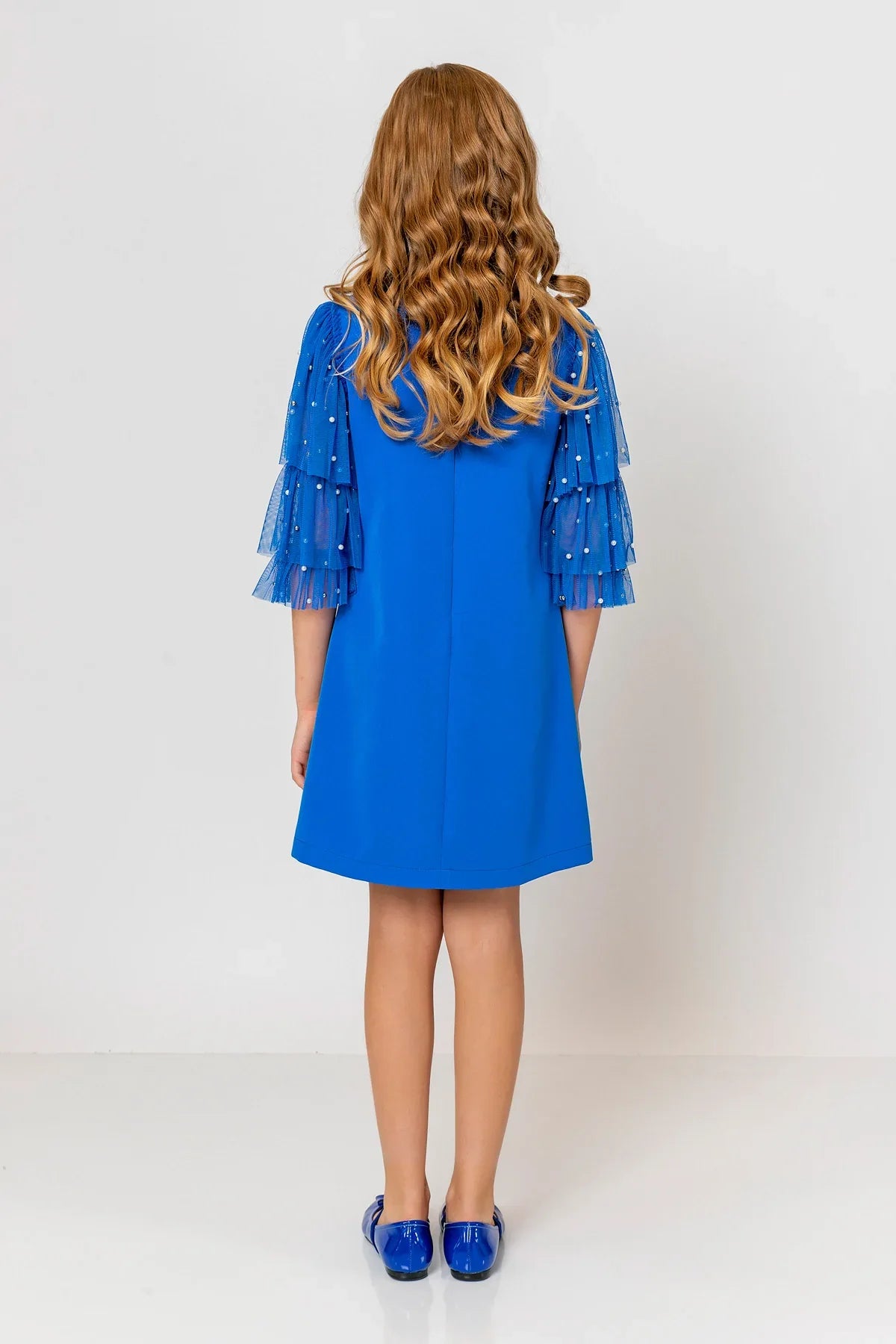 InCity Kids Girls Ruffled Transparent Sleeve Fashion Dress InCity Boys & Girls