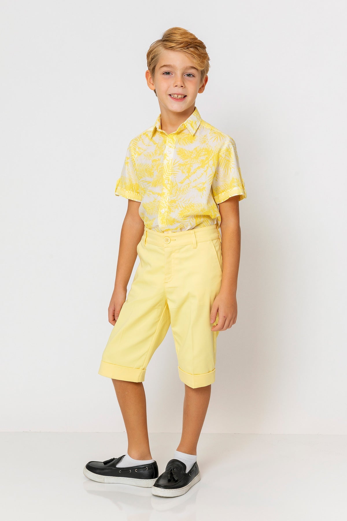 InCity Kids Boys Collared Short Sleeve Button Down Hawaiian Shirt InCity Boys & Girls