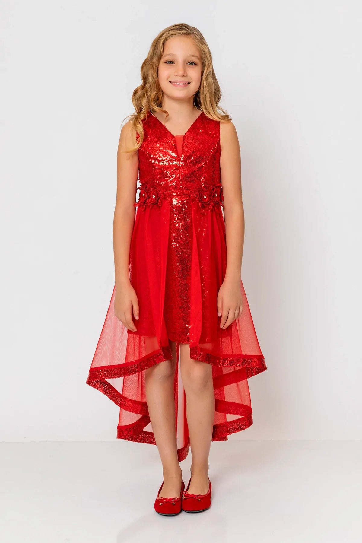 InCity Kids Girls Sequin Sleeveless Back Zipper Bridesmaid Dress InCity Boys & Girls
