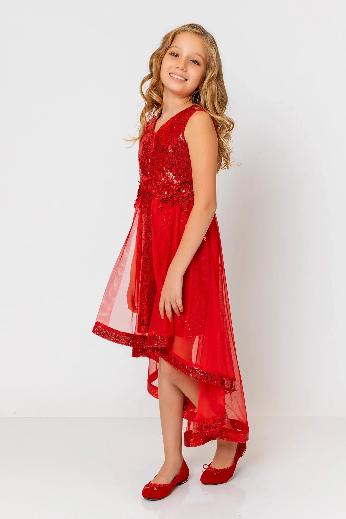 InCity Kids Girls Sequin Sleeveless Back Zipper Bridesmaid Dress InCity Boys & Girls