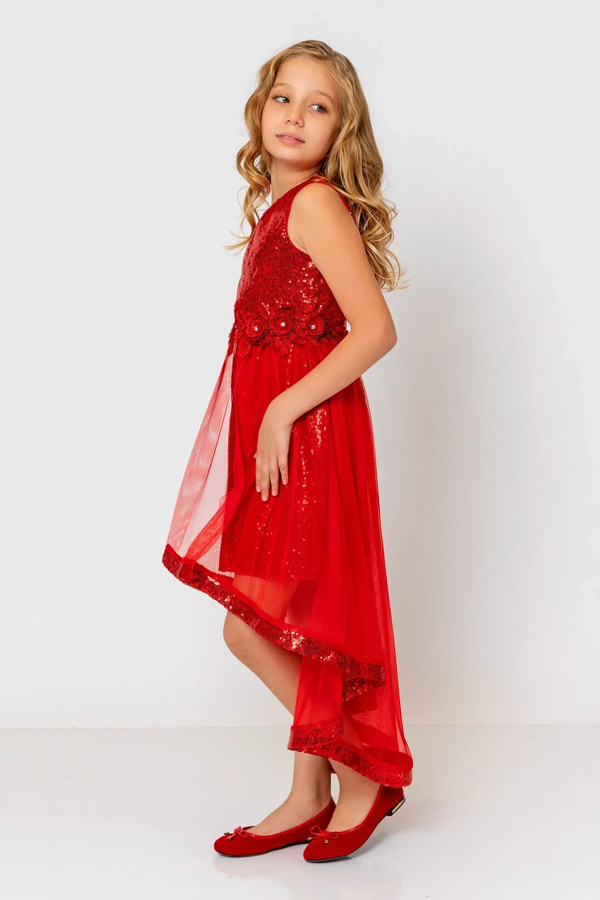 InCity Kids Girls Sequin Sleeveless Back Zipper Bridesmaid Dress InCity Boys & Girls