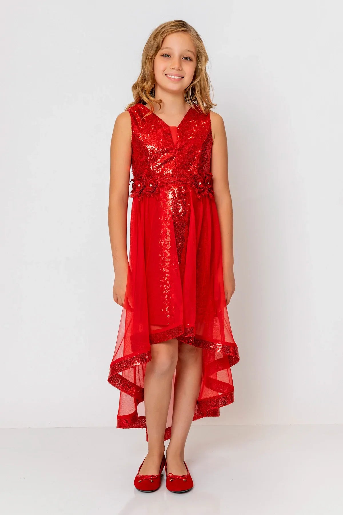 InCity Kids Girls Sequin Sleeveless Back Zipper Bridesmaid Dress InCity Boys & Girls