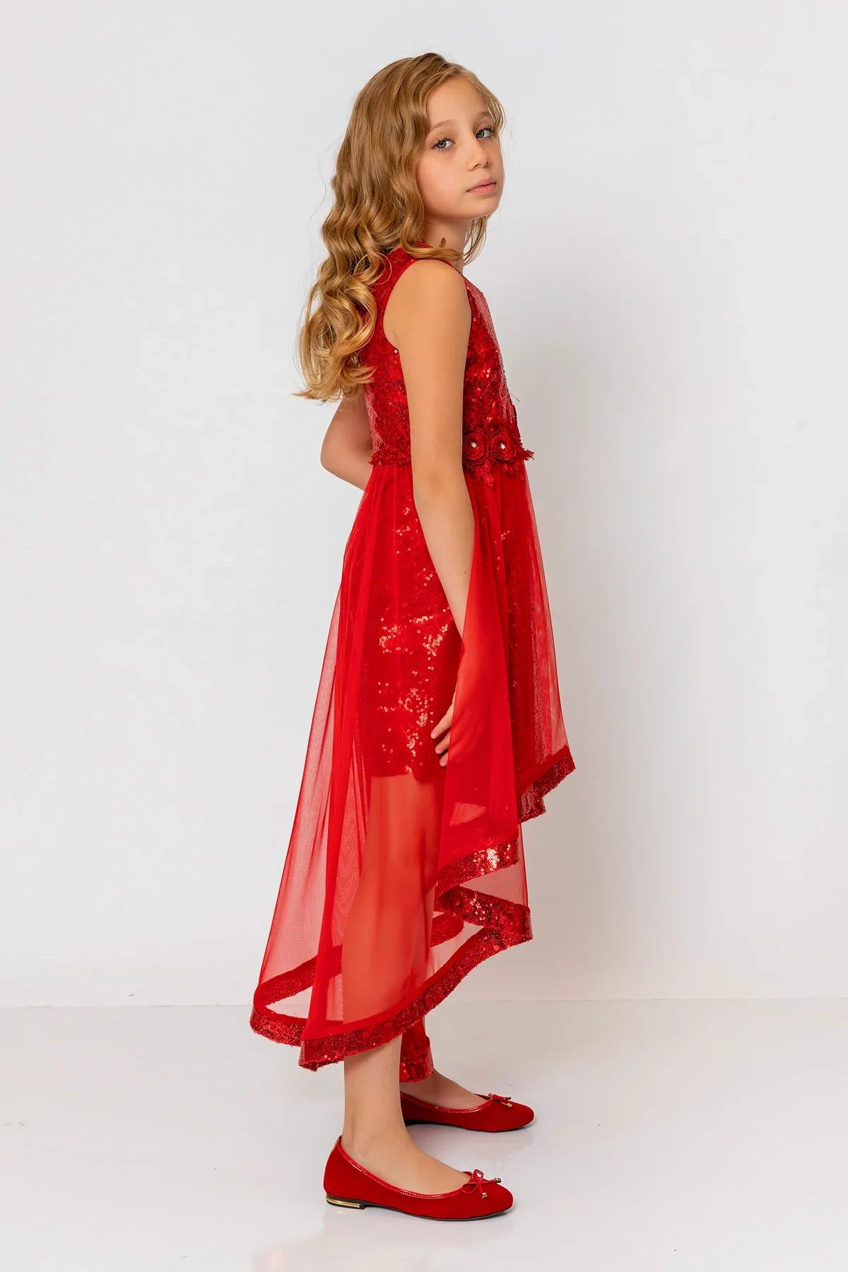 InCity Kids Girls Sequin Sleeveless Back Zipper Bridesmaid Dress InCity Boys & Girls