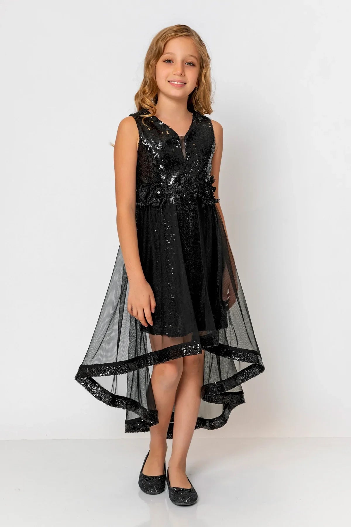 InCity Kids Girls Sequin Sleeveless Back Zipper Bridesmaid Dress InCity Boys & Girls