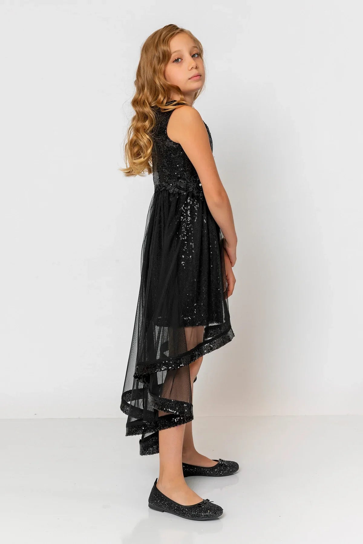 InCity Kids Girls Sequin Sleeveless Back Zipper Bridesmaid Dress InCity Boys & Girls