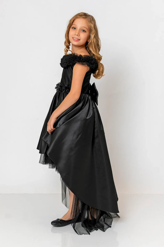 InCity Kids Girls Floral Belt Ruffle Bridesmaid Dress InCity Boys & Girls