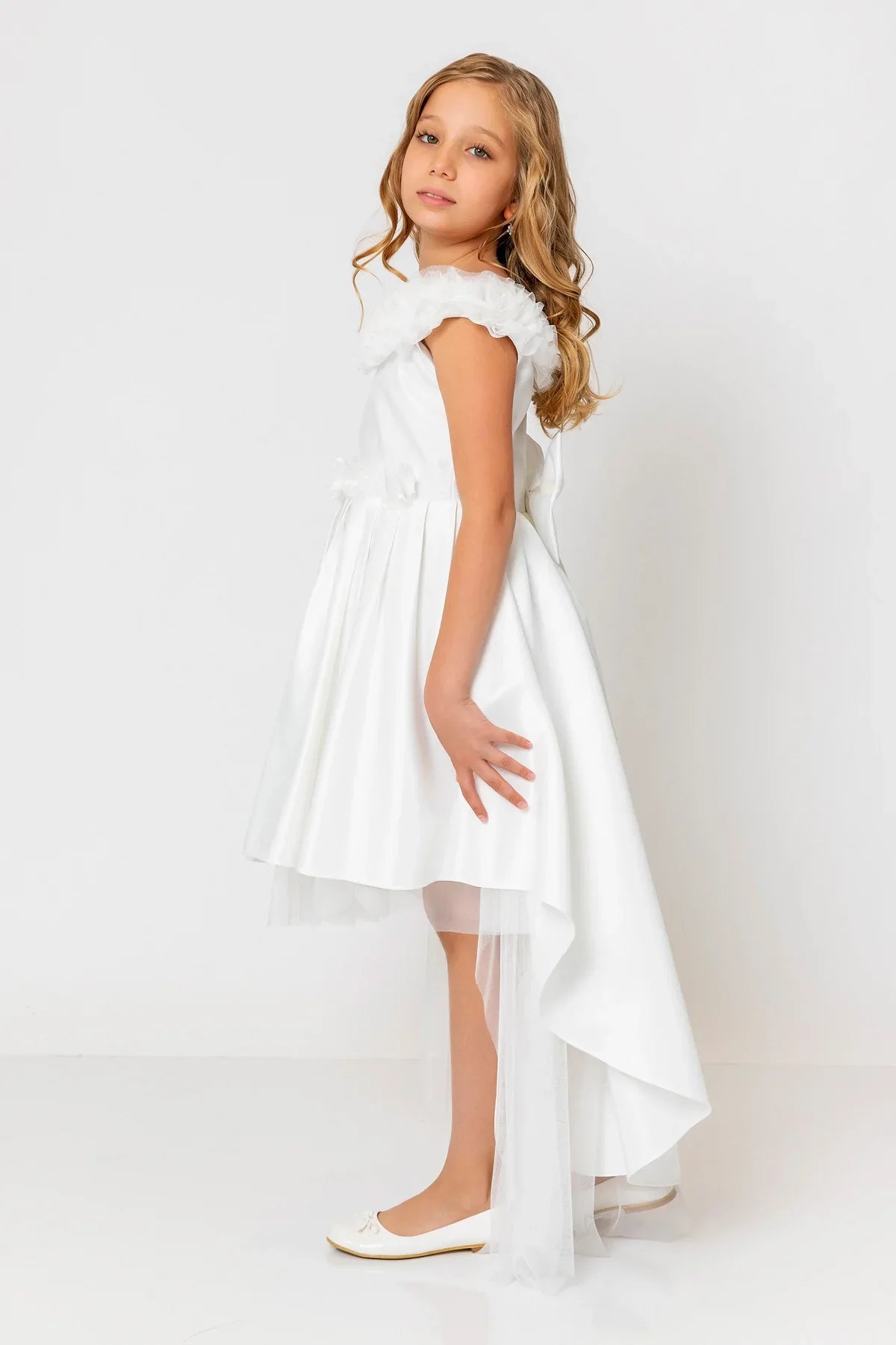 InCity Kids Girls Floral Belt Ruffle Bridesmaid Dress InCity Boys & Girls