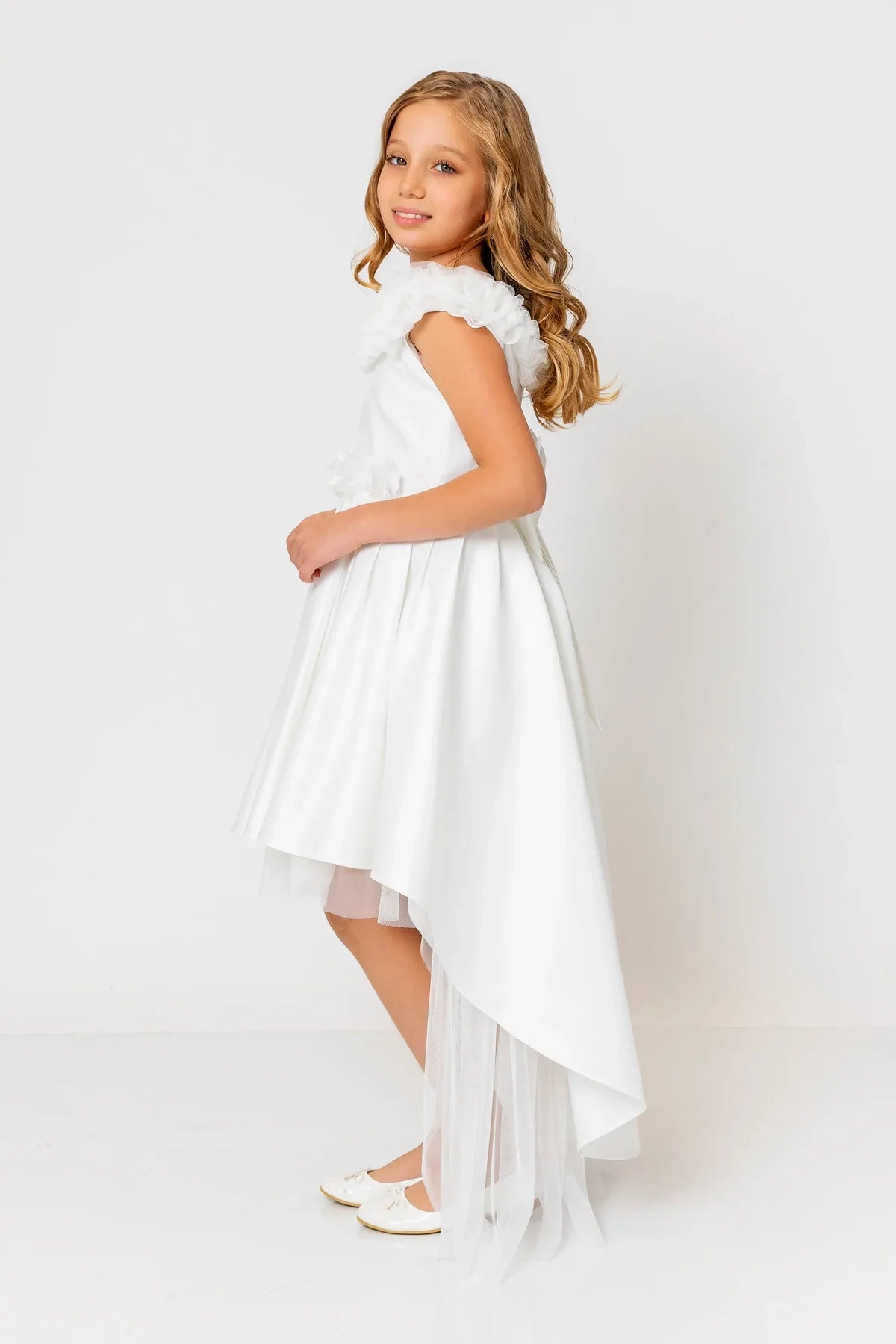 InCity Kids Girls Floral Belt Ruffle Bridesmaid Dress InCity Boys & Girls