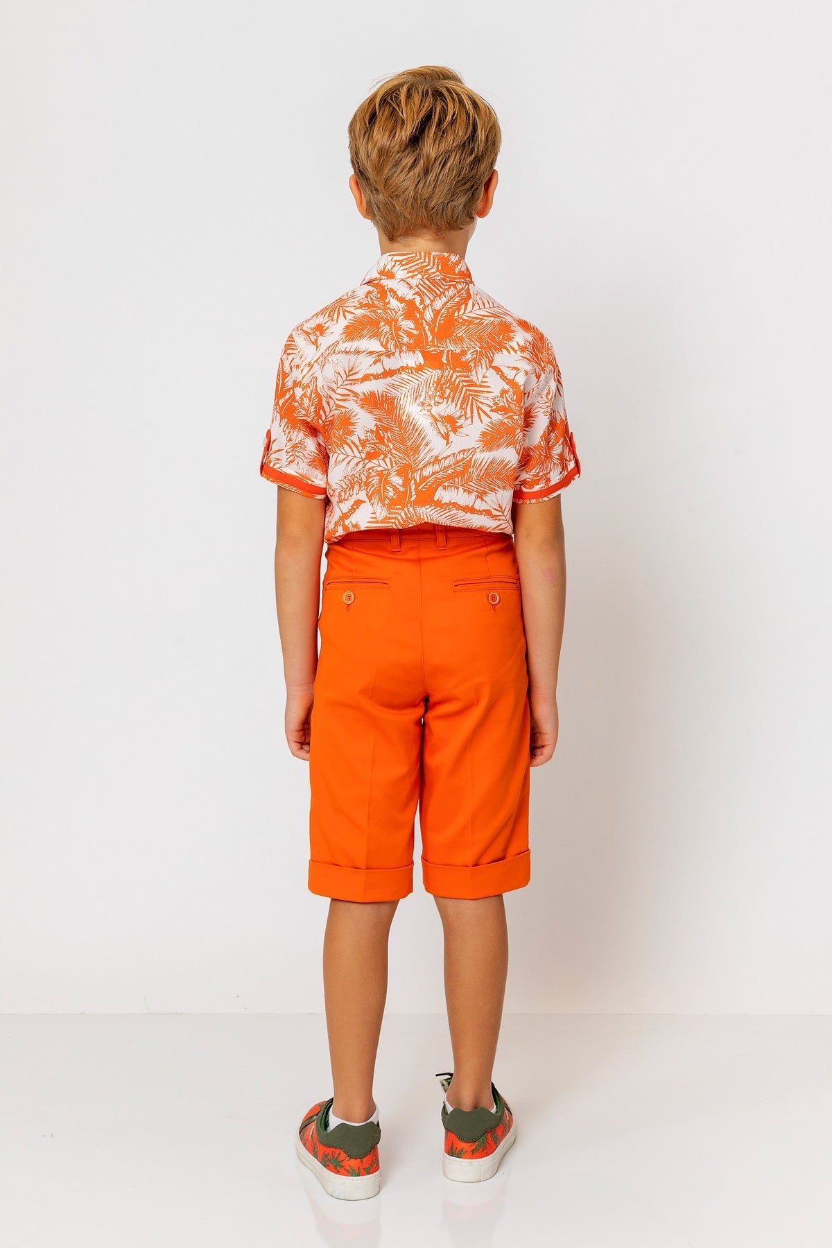 InCity Kids Boys Collared Short Sleeve Button Down Hawaiian Shirt InCity Boys & Girls