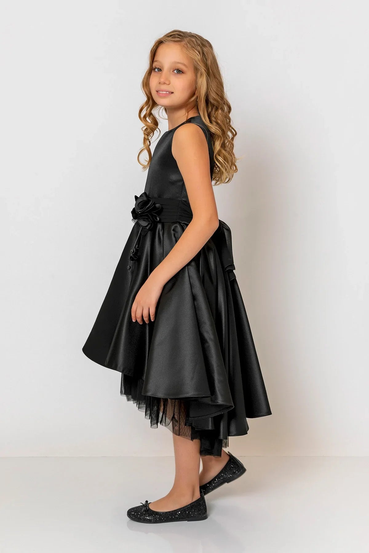 InCity Kids Girls Solid Round Neck Sleeveless Back Zipper Bridesmaid Dress InCity Boys & Girls