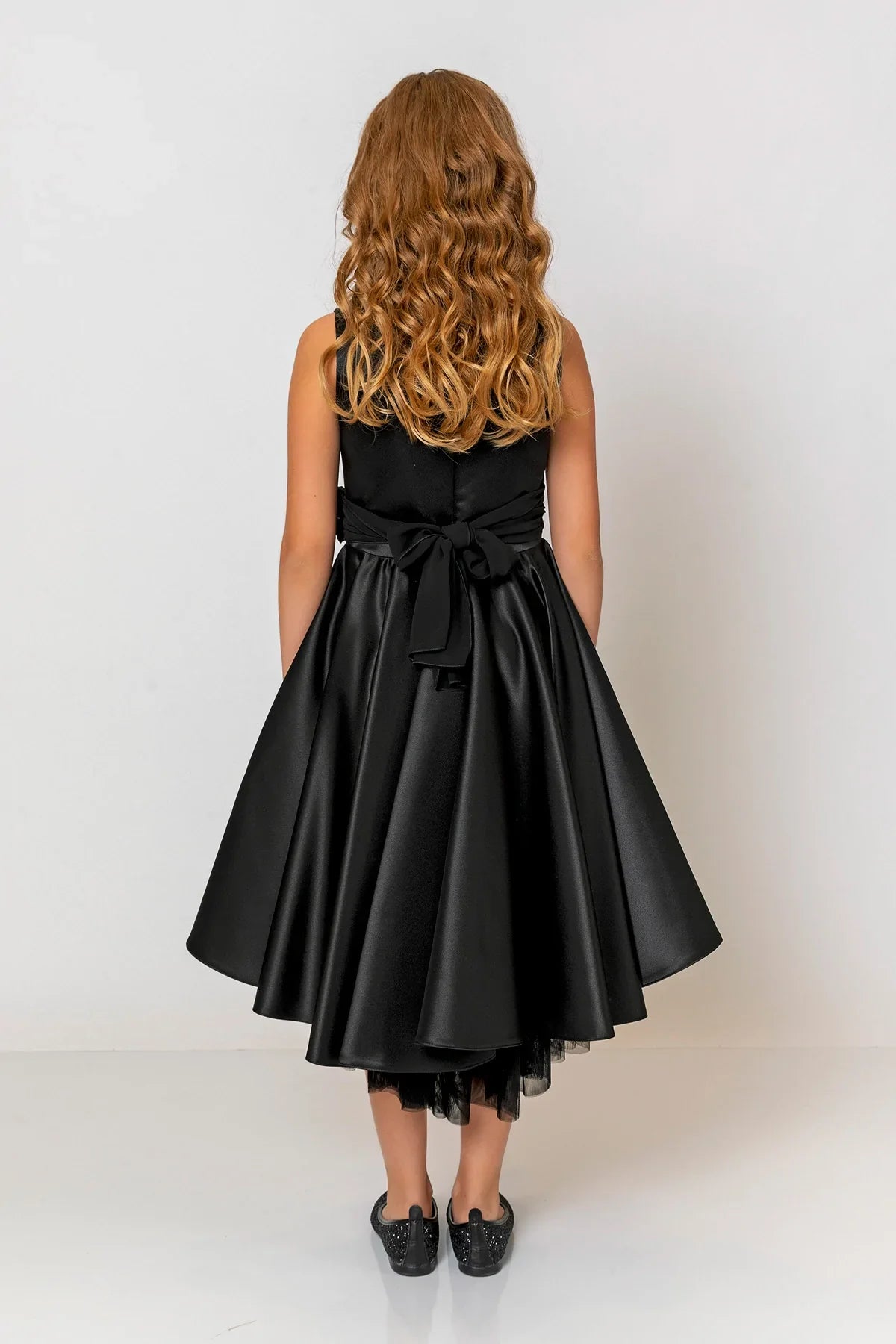 InCity Kids Girls Solid Round Neck Sleeveless Back Zipper Bridesmaid Dress InCity Boys & Girls