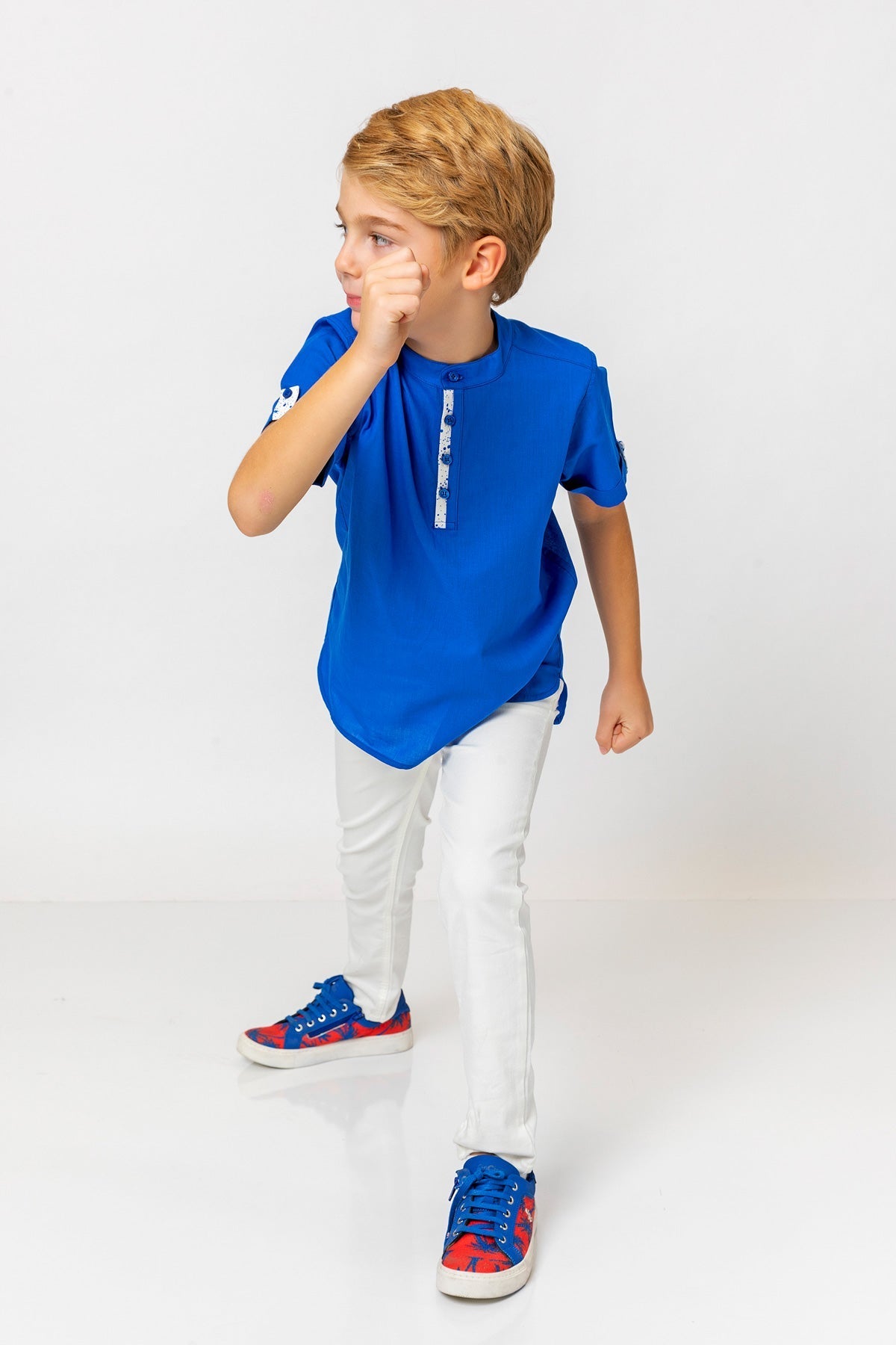 InCity Kids Boys Solid Short Sleeve Button Up Shirt InCity Boys & Girls