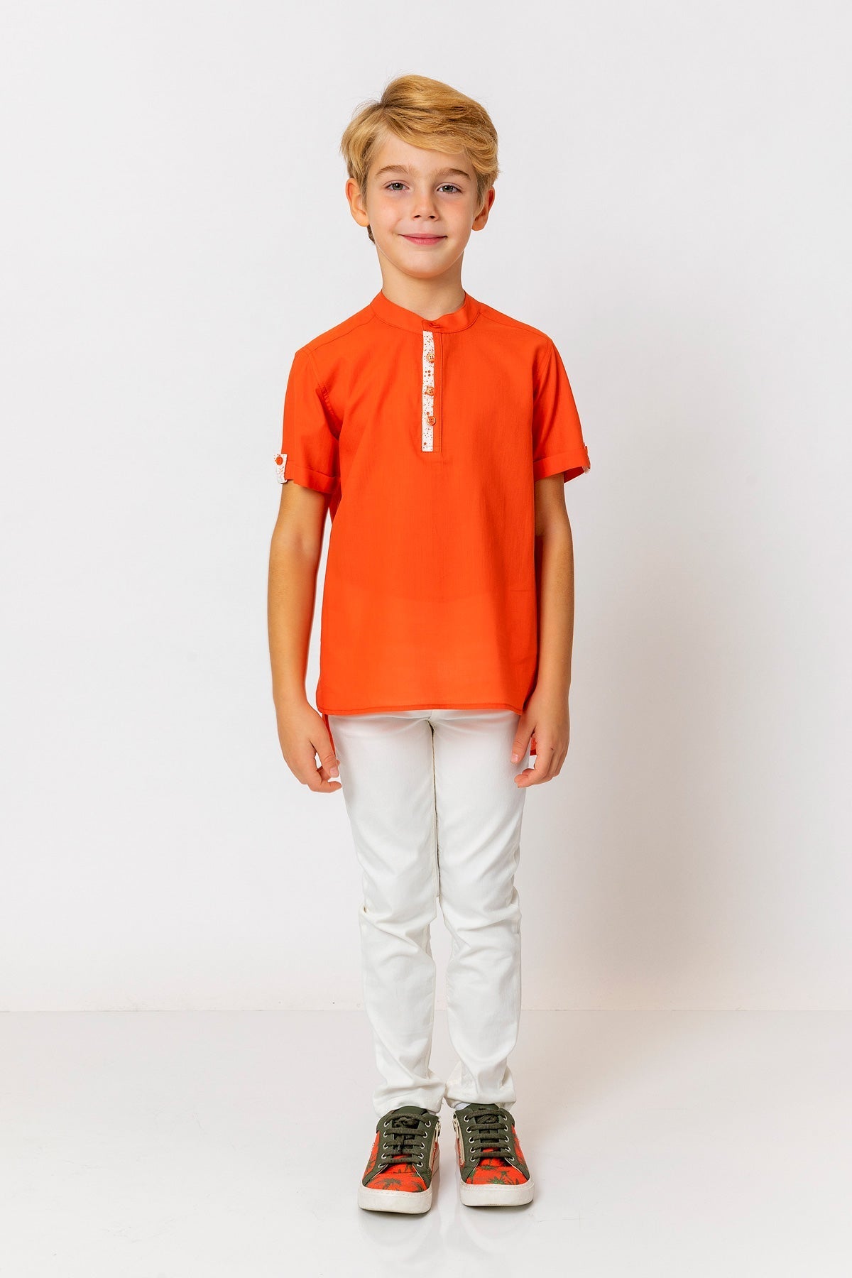 InCity Kids Boys Solid Short Sleeve Button Up Shirt InCity Boys & Girls