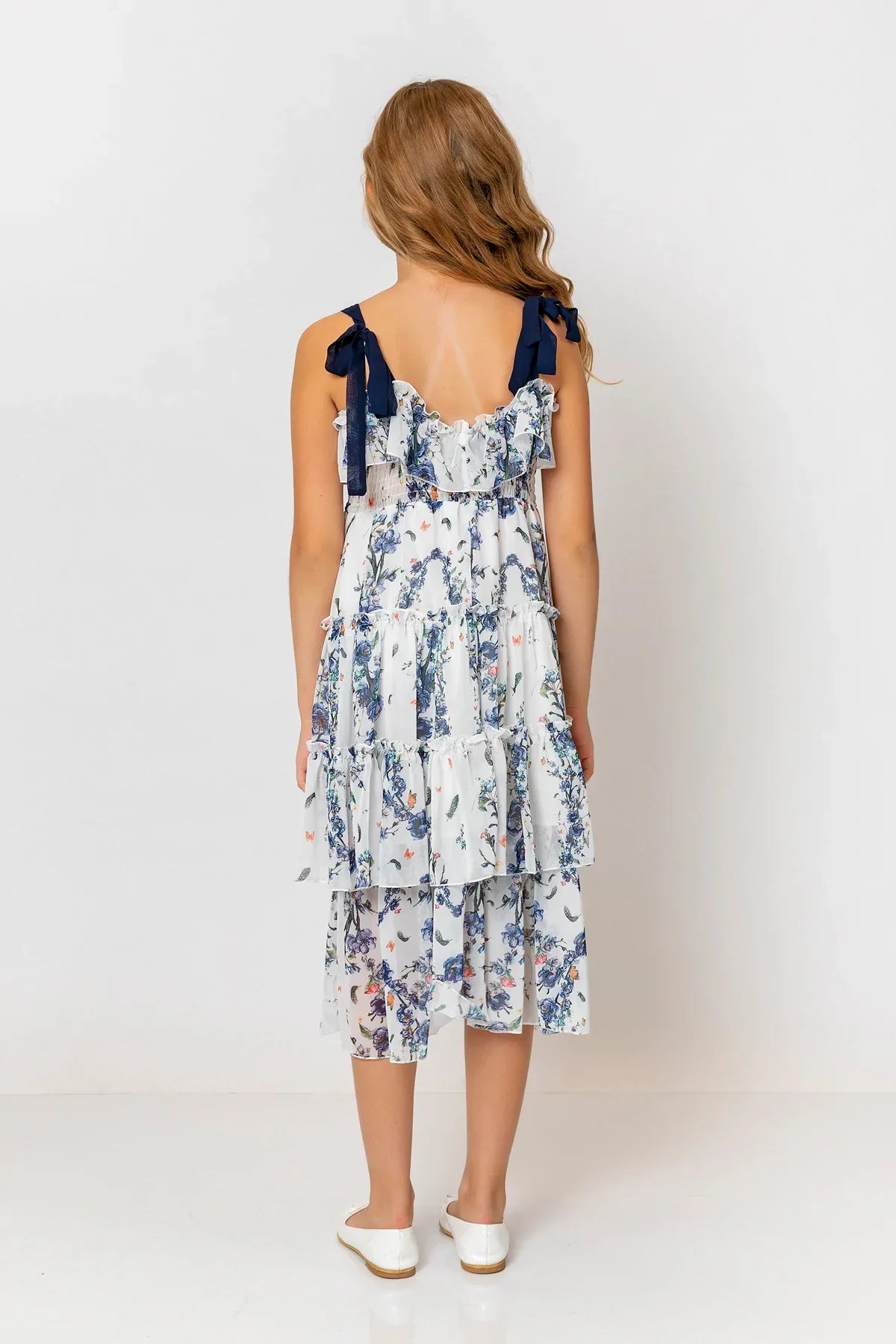 InCity Kids Girls Floral Layered Midi Dress InCity Boys & Girls