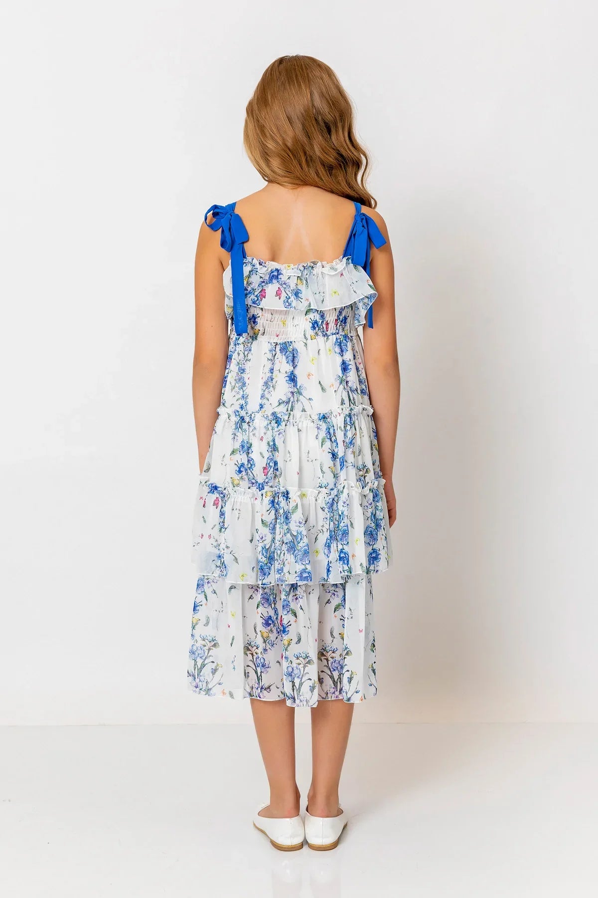 InCity Kids Girls Floral Layered Midi Dress InCity Boys & Girls