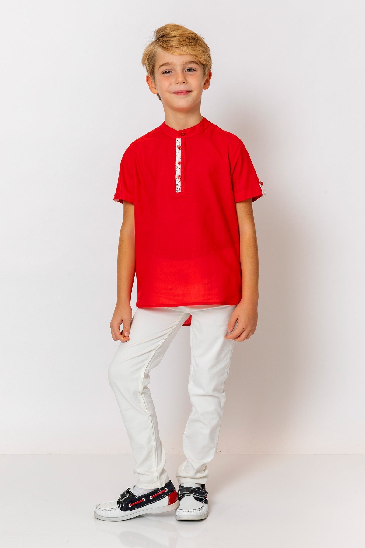 InCity Kids Boys Solid Short Sleeve Button Up Shirt InCity Boys & Girls