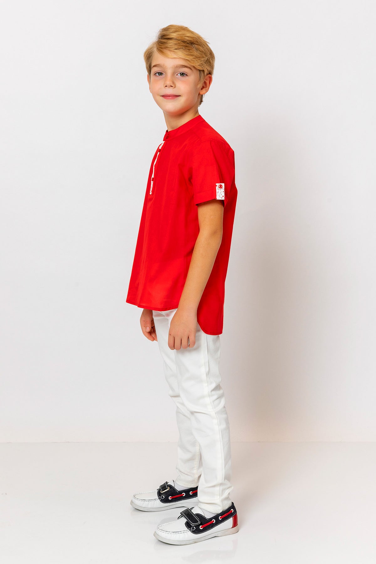 InCity Kids Boys Solid Short Sleeve Button Up Shirt InCity Boys & Girls