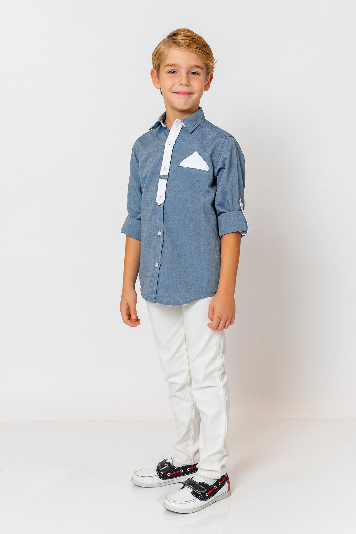 InCity Kids Boys Long Sleeve Button Down Collared Dress Shirt InCity Boys & Girls