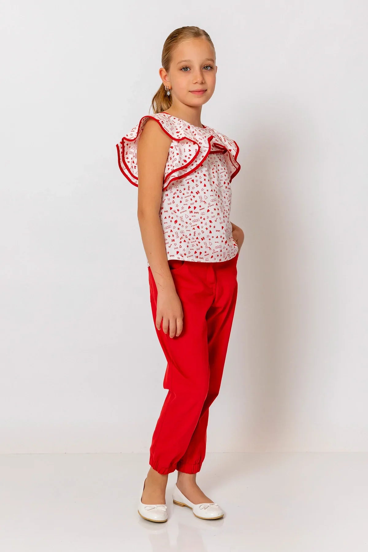 InCity Kids Girls Solid Cuffed Jogger Pants InCity Boys & Girls