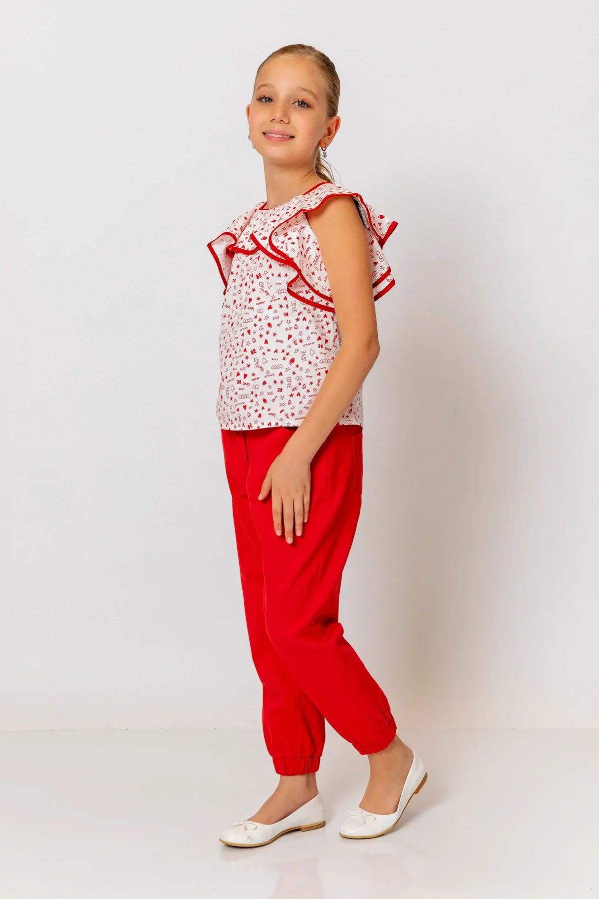 InCity Kids Girls Solid Cuffed Jogger Pants InCity Boys & Girls