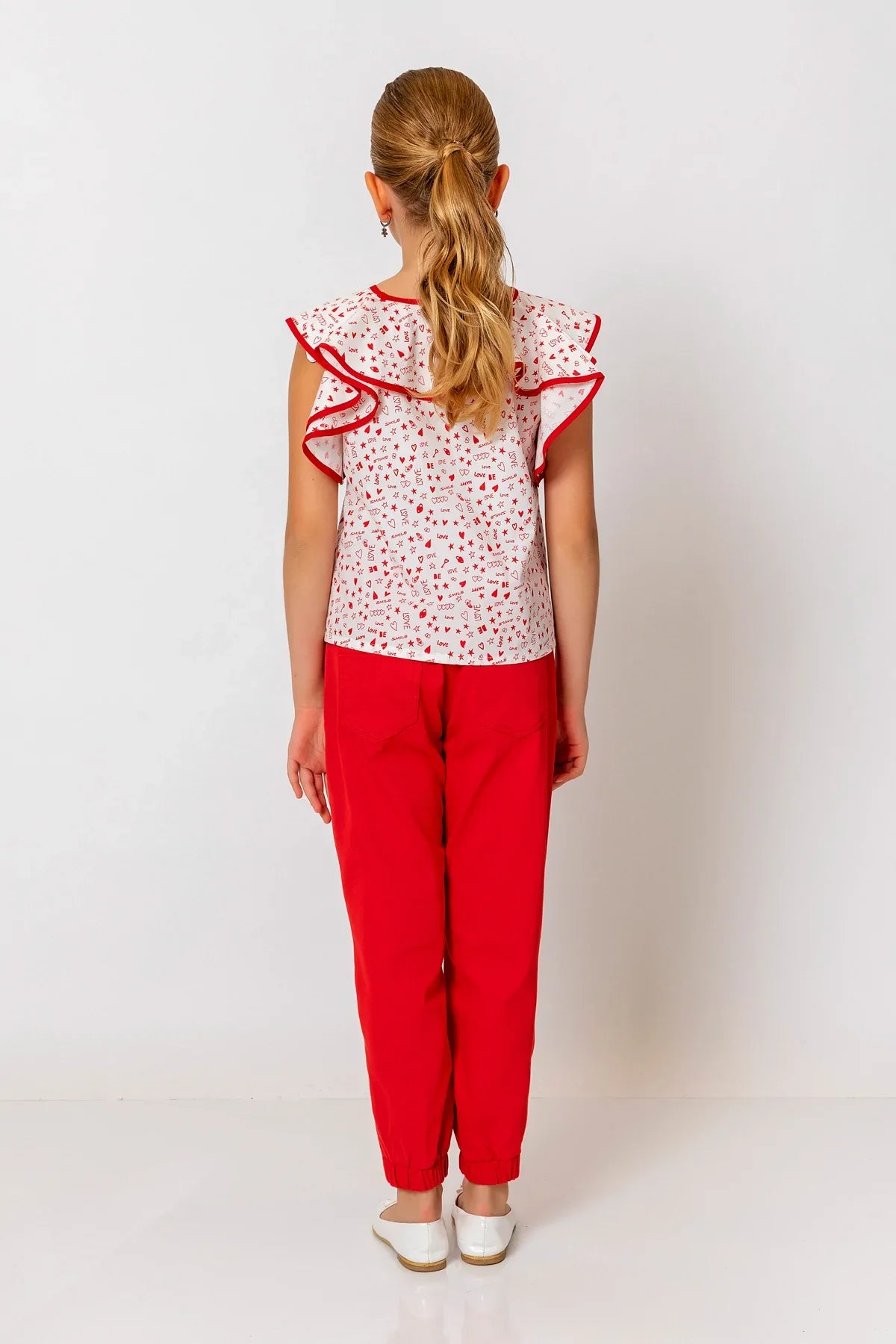 InCity Kids Girls Ruffle Neck Sleeveless Fashion Blouse InCity Boys & Girls