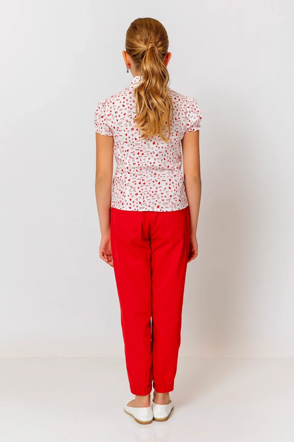 InCity Kids Girls Collared Button Down Short Cuff Sleeve Shirt Blouse InCity Boys & Girls