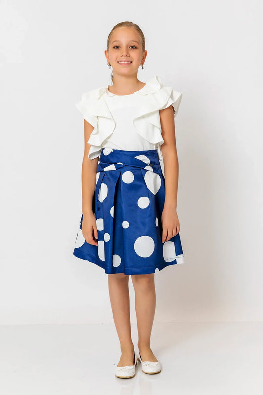 InCity Kids Girls Polka Dot Midi Fashion Skirt InCity Boys & Girls