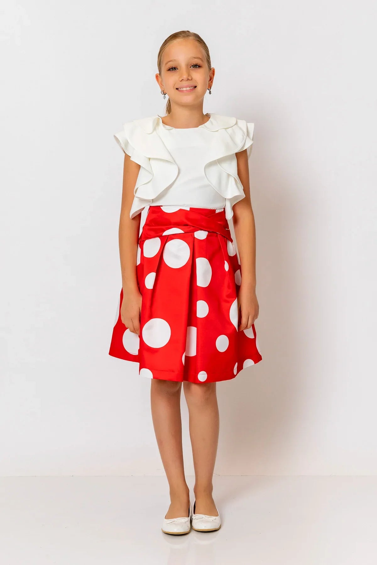 InCity Kids Girls Polka Dot Midi Fashion Skirt InCity Boys & Girls