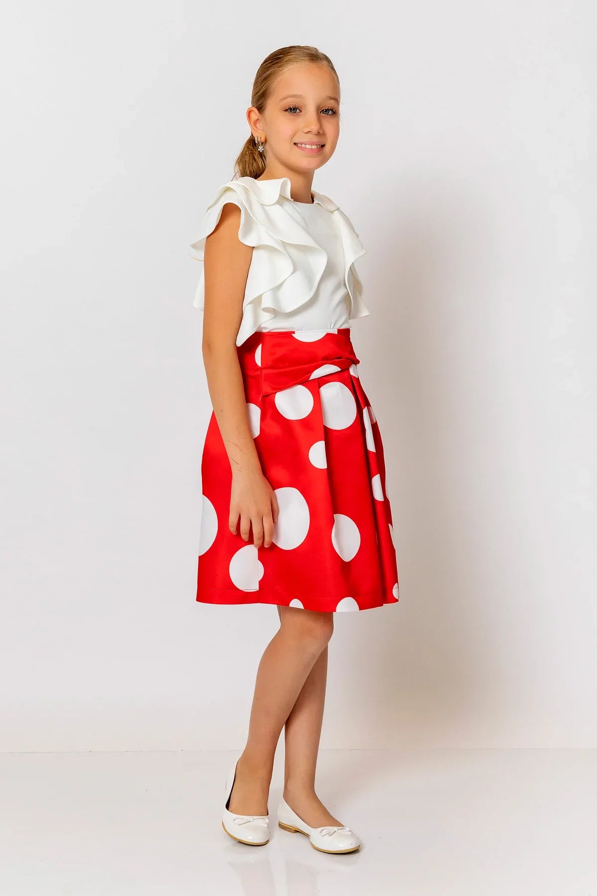 InCity Kids Girls Polka Dot Midi Fashion Skirt InCity Boys & Girls