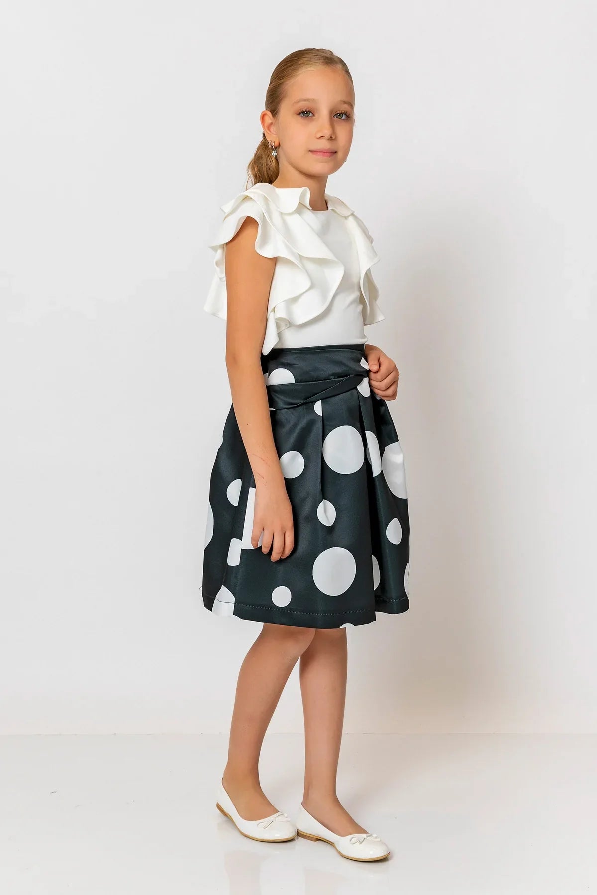 InCity Kids Girls Polka Dot Midi Fashion Skirt InCity Boys & Girls