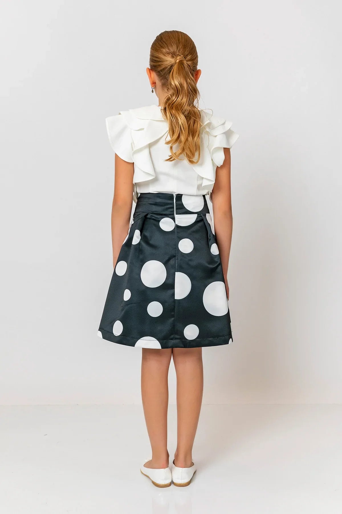 InCity Kids Girls Polka Dot Midi Fashion Skirt InCity Boys & Girls