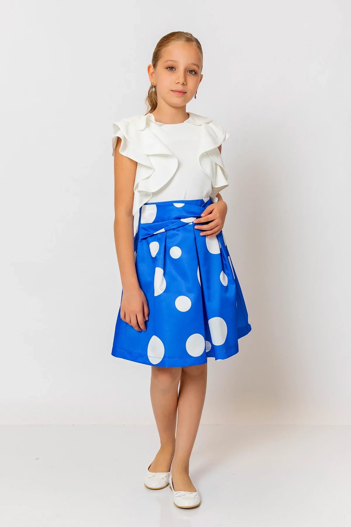 InCity Kids Girls Polka Dot Midi Fashion Skirt InCity Boys & Girls