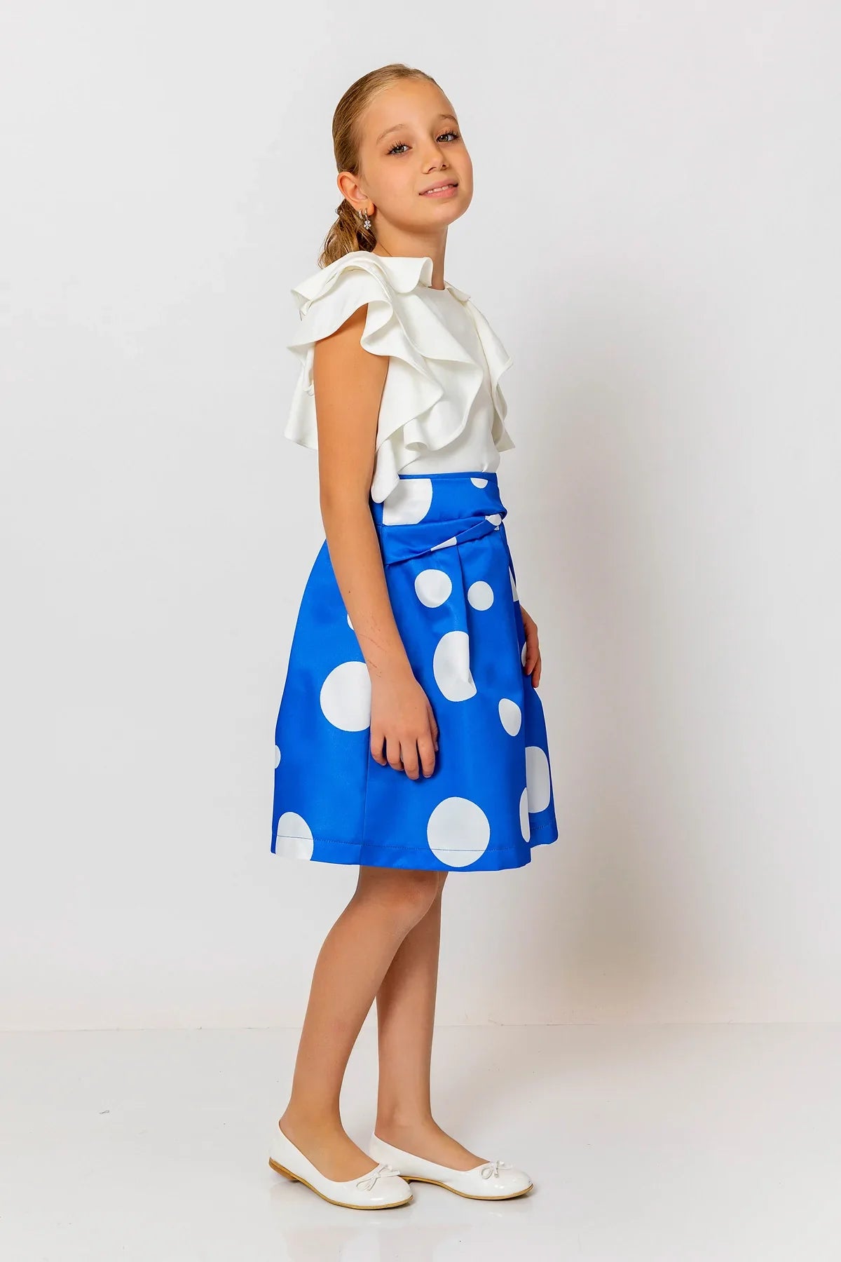 InCity Kids Girls Polka Dot Midi Fashion Skirt InCity Boys & Girls