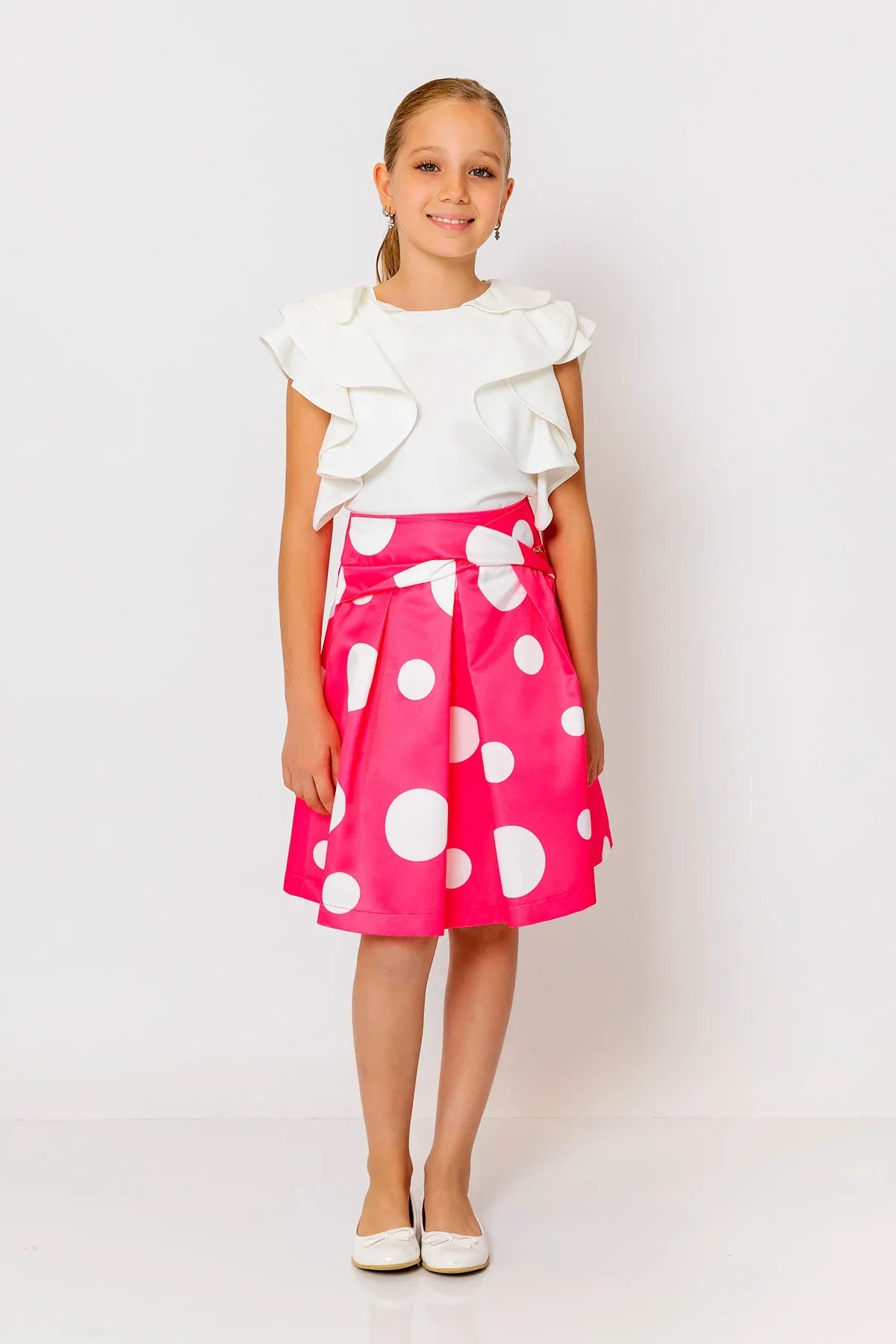 InCity Kids Girls Polka Dot Midi Fashion Skirt InCity Boys & Girls