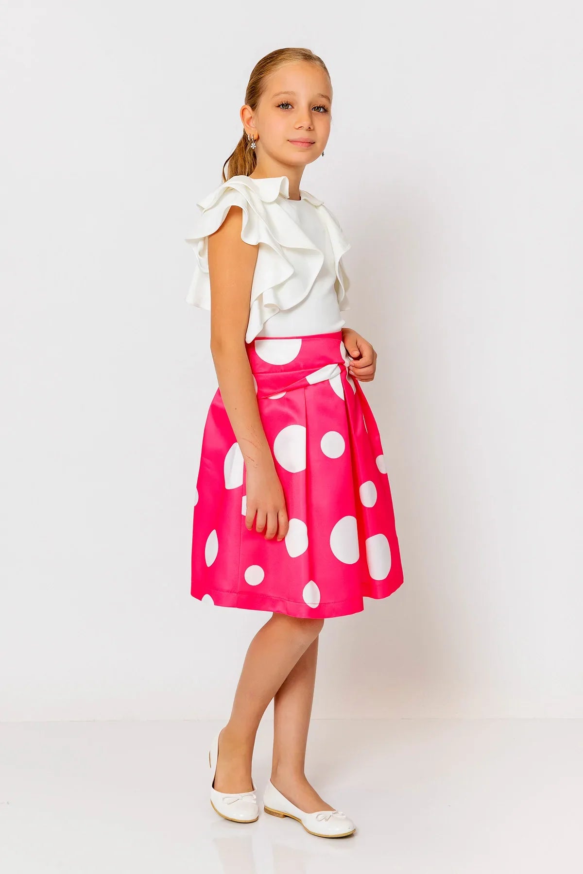 InCity Kids Girls Polka Dot Midi Fashion Skirt InCity Boys & Girls