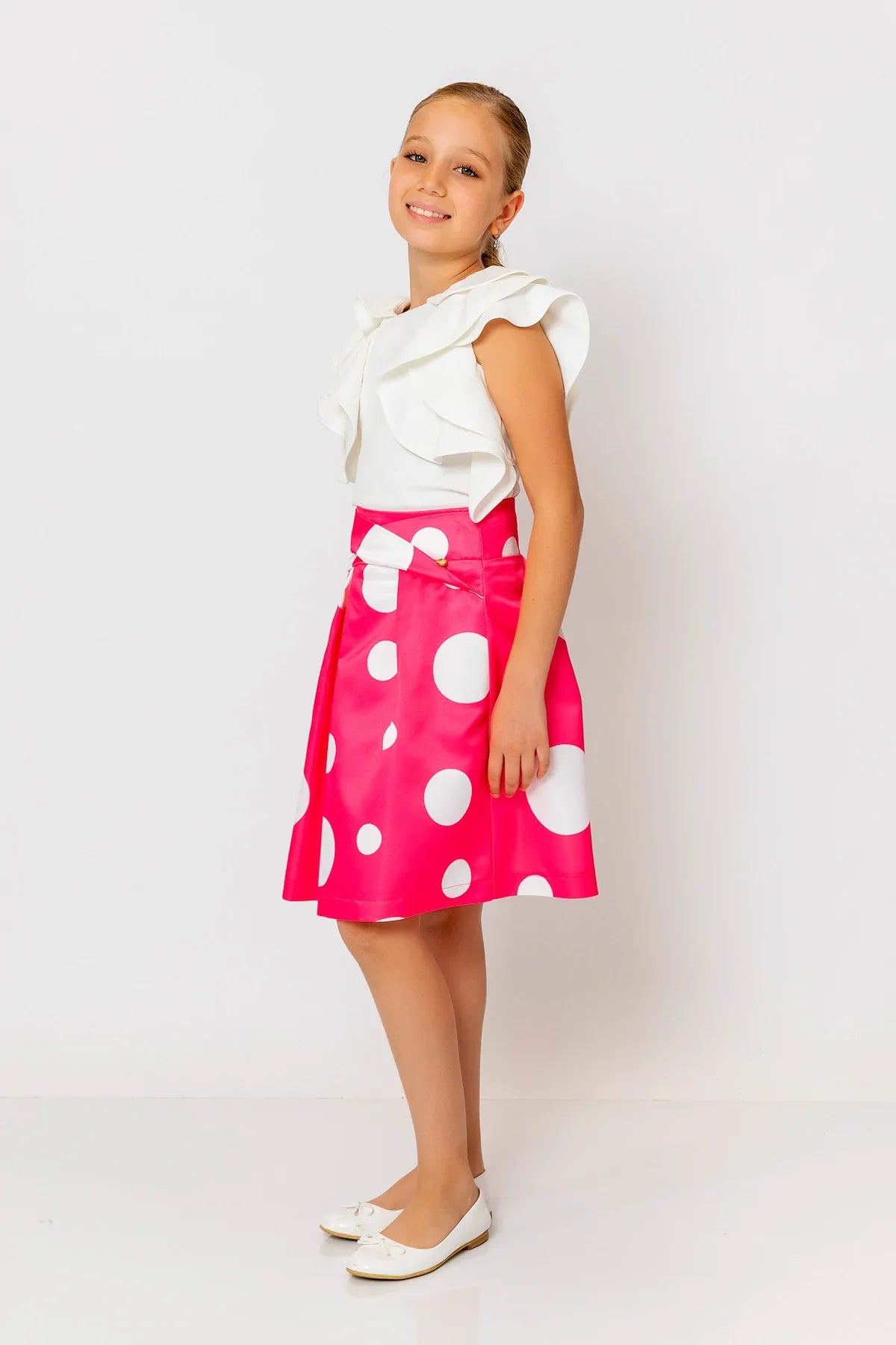 InCity Kids Girls Polka Dot Midi Fashion Skirt InCity Boys & Girls