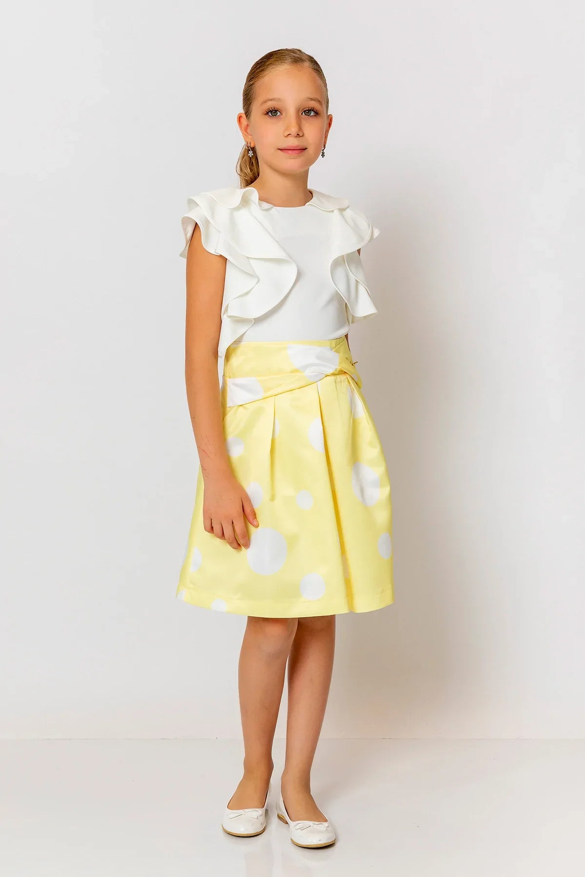 InCity Kids Girls Polka Dot Midi Fashion Skirt InCity Boys & Girls