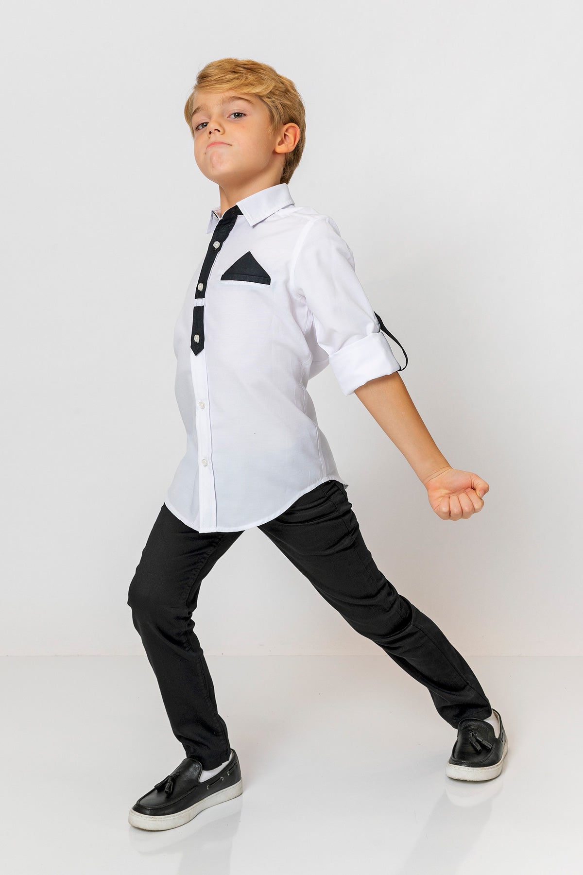 InCity Kids Boys Long Sleeve Button Down Collared Dress Shirt InCity Boys & Girls