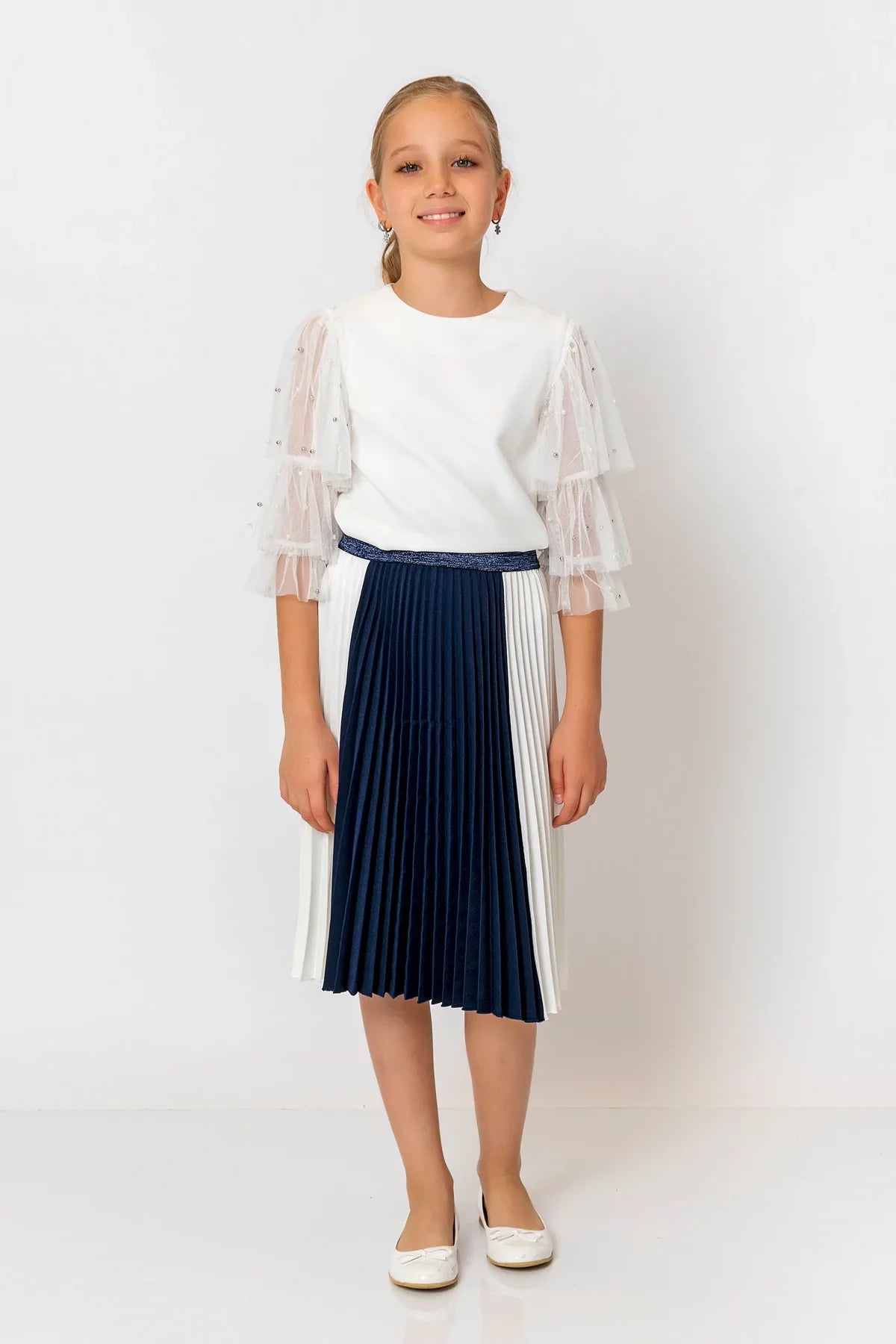 InCity Kids Girls Pleated Multicolor Midi Skirt InCity Boys & Girls