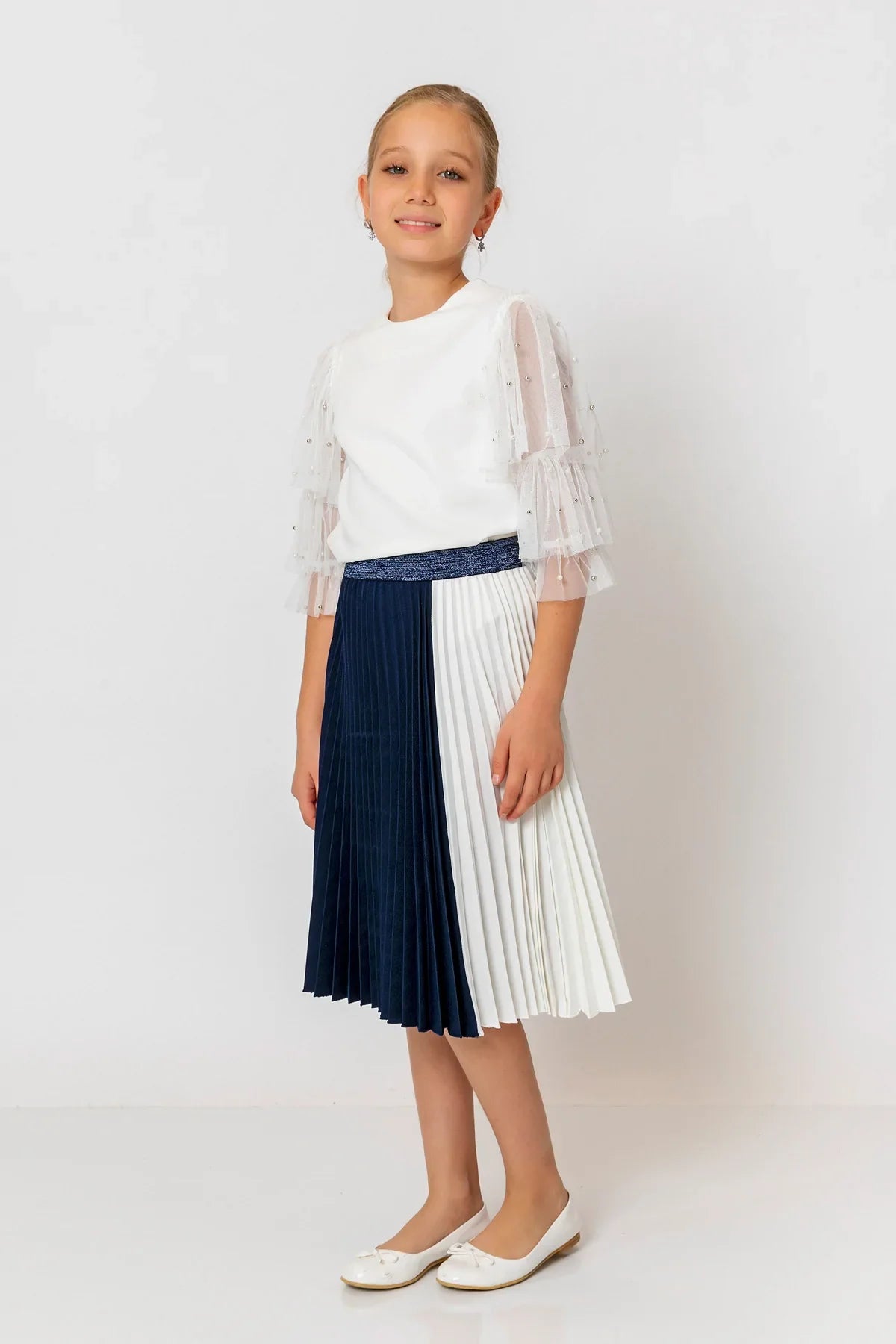 InCity Kids Girls Pleated Multicolor Midi Skirt InCity Boys & Girls