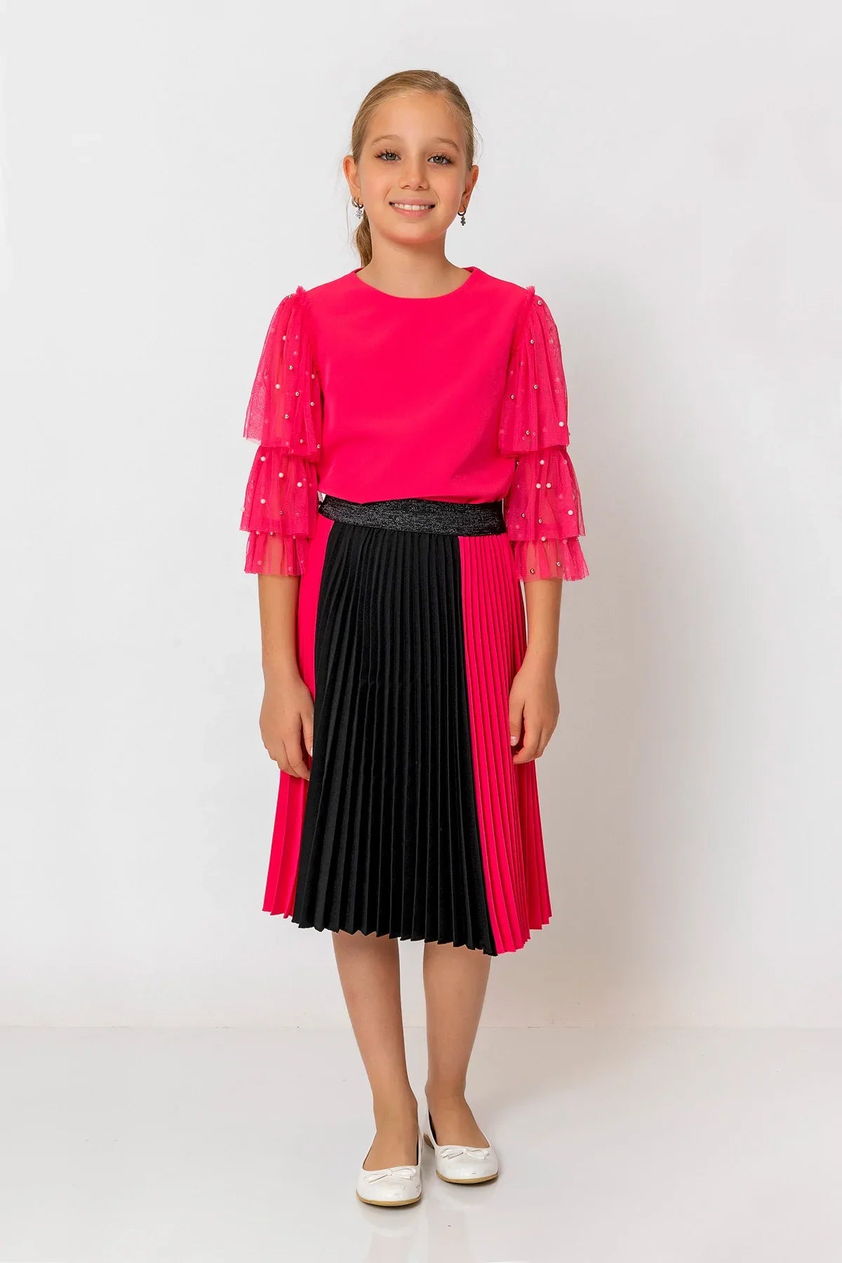 InCity Kids Girls Pleated Multicolor Midi Skirt InCity Boys & Girls