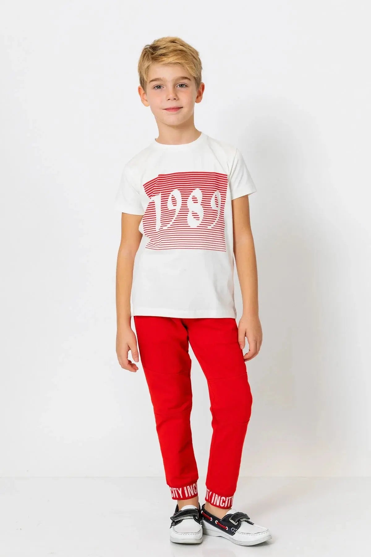 InCity Boys (3009) - Yuvarlak Yaka Ksa Kol 1989 T-shirt dogan-811