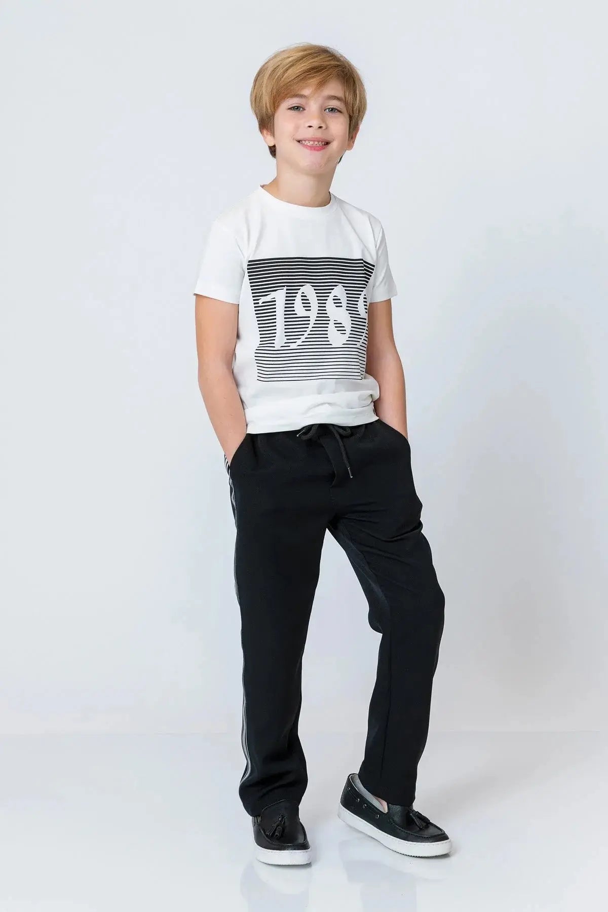 InCity Boys (3009) - Yuvarlak Yaka Ksa Kol 1989 T-shirt dogan-811