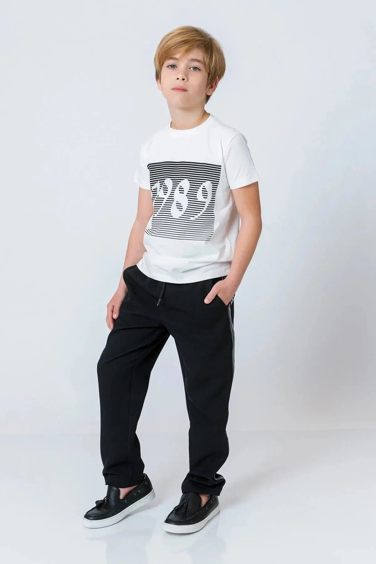 InCity Boys (3009) - Yuvarlak Yaka Ksa Kol 1989 T-shirt dogan-811