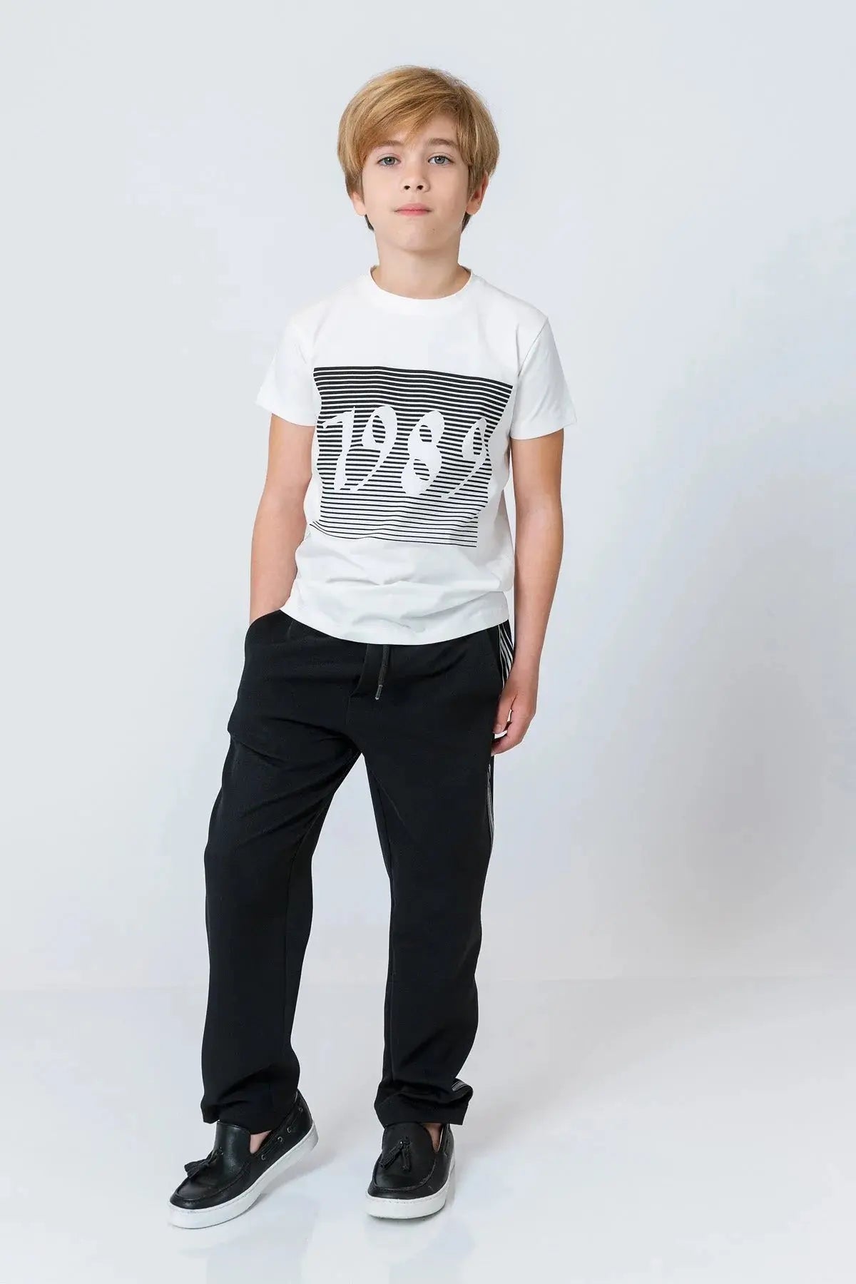 InCity Boys (3009) - Yuvarlak Yaka Ksa Kol 1989 T-shirt dogan-811