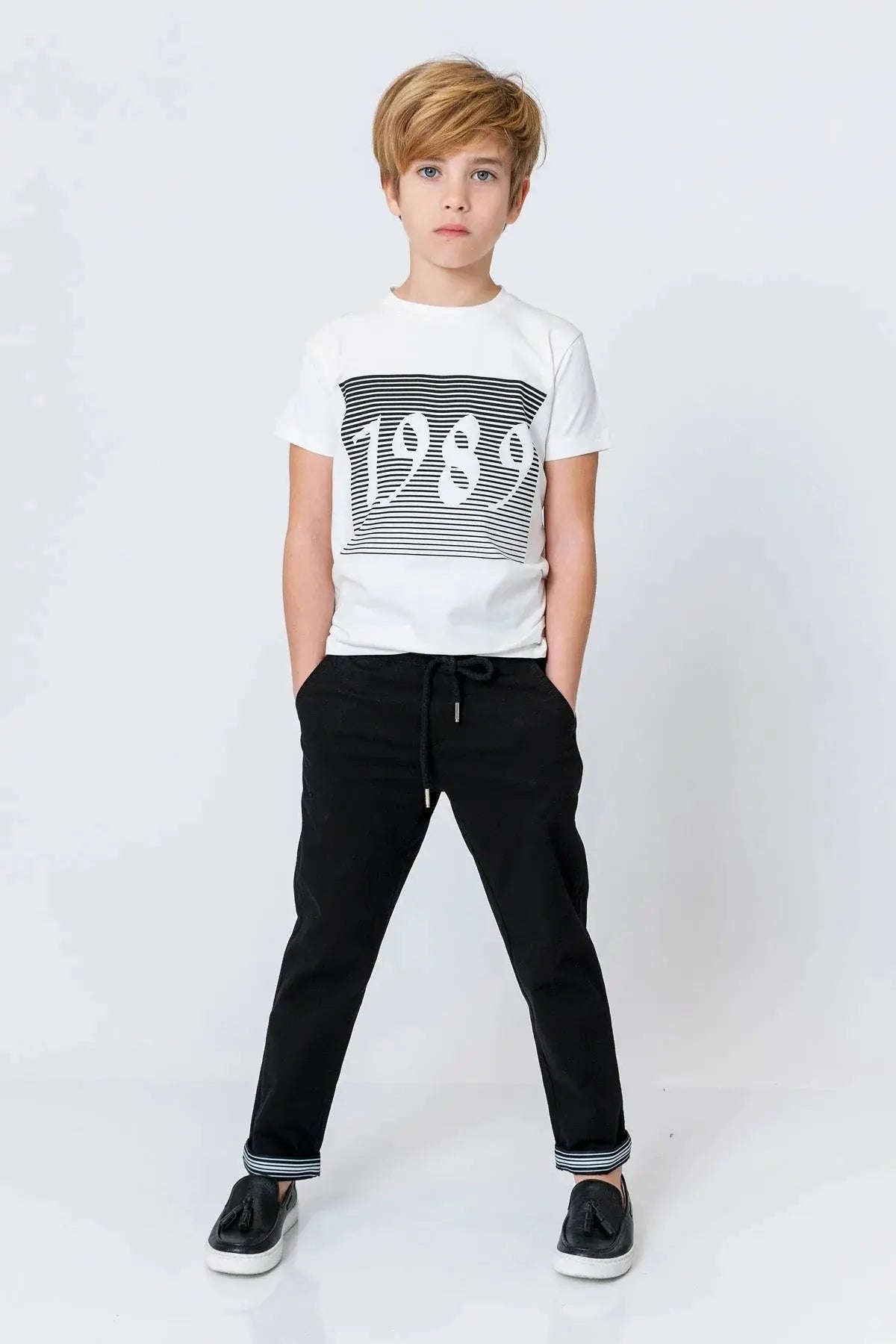 InCity Boys (3009) - Yuvarlak Yaka Ksa Kol 1989 T-shirt dogan-811