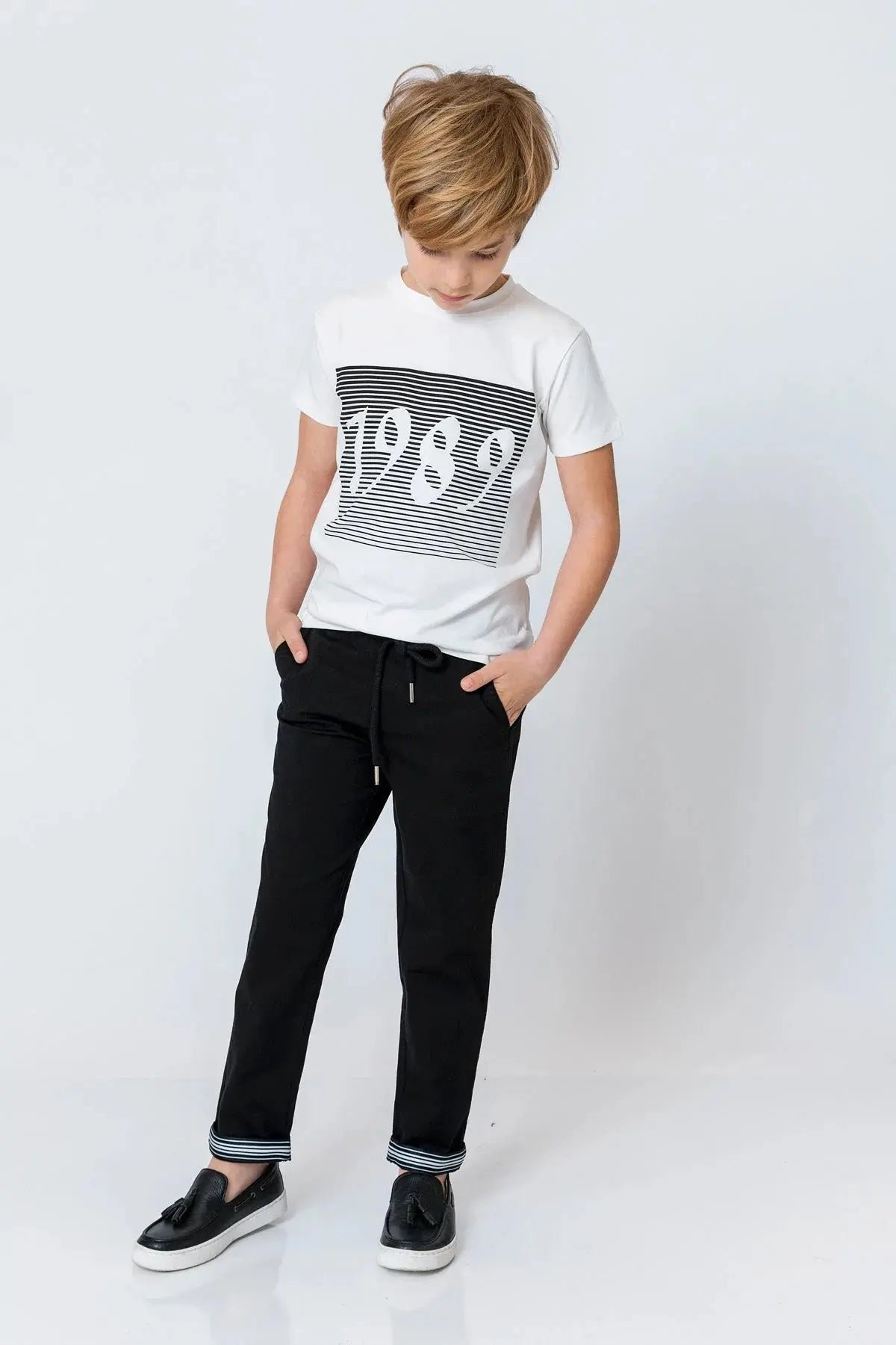 InCity Boys (3009) - Yuvarlak Yaka Ksa Kol 1989 T-shirt dogan-811