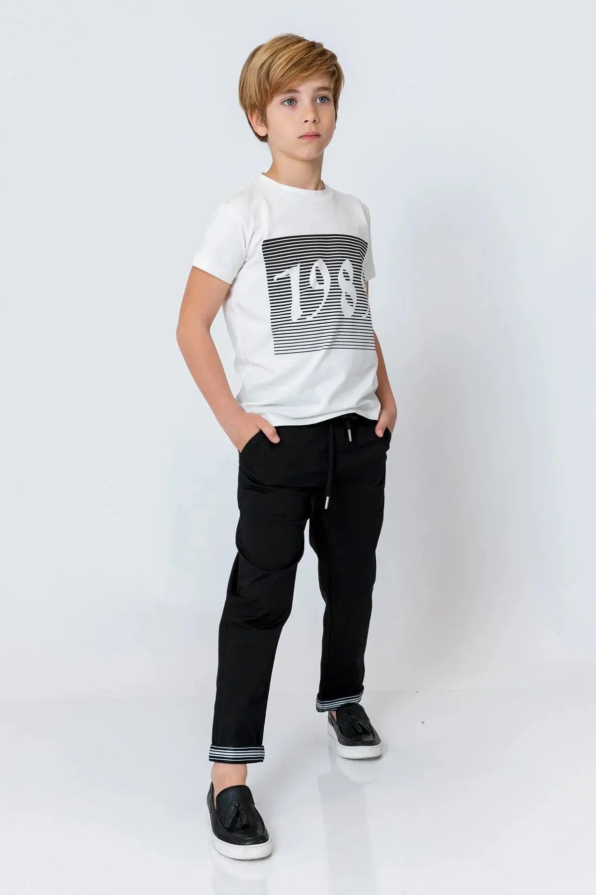 InCity Boys (3009) - Yuvarlak Yaka Ksa Kol 1989 T-shirt dogan-811