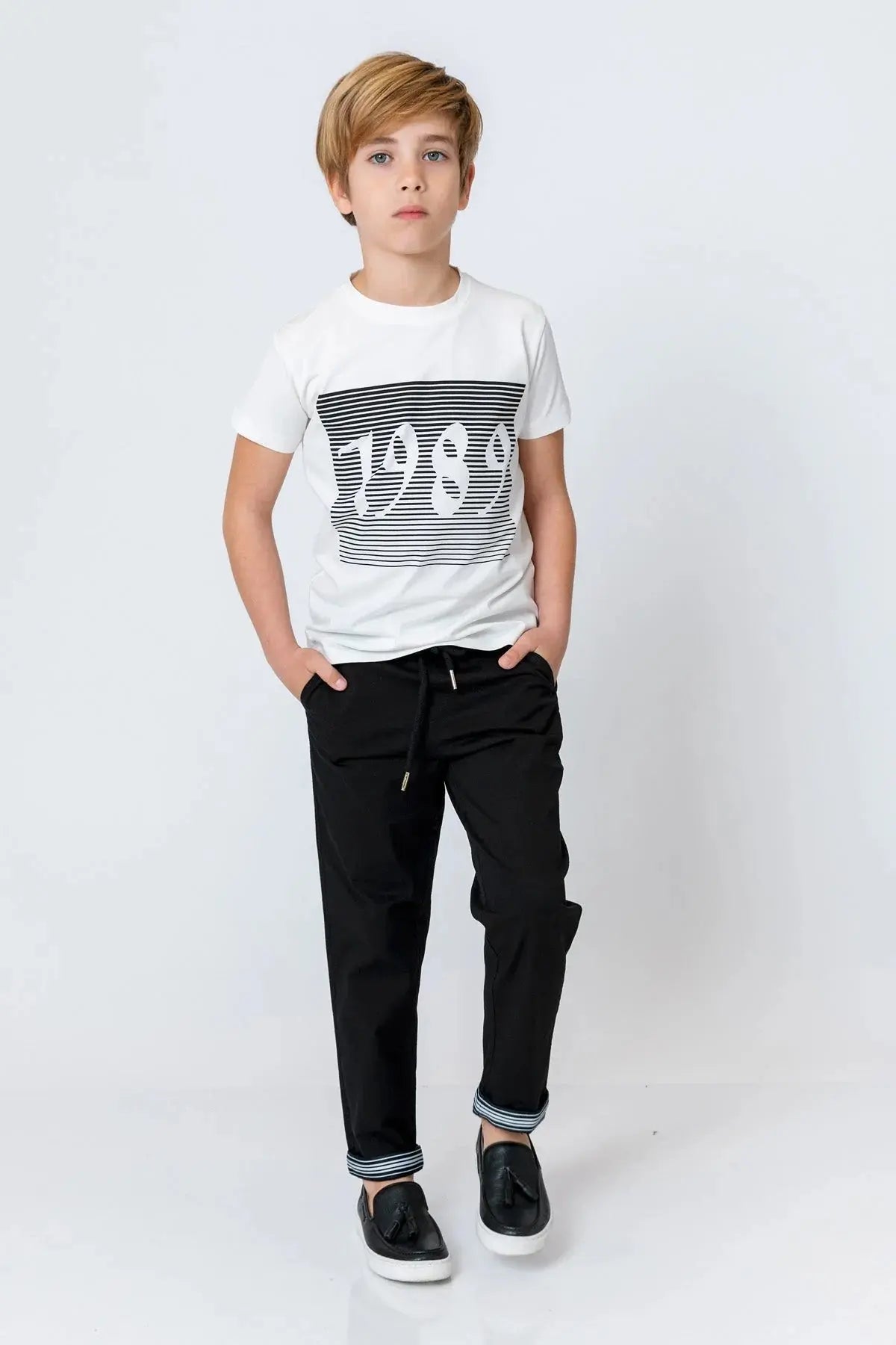 InCity Boys (3009) - Yuvarlak Yaka Ksa Kol 1989 T-shirt dogan-811