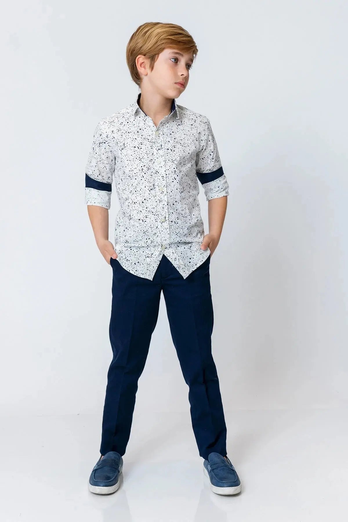 InCity Boys (3030) - Baskılı Uzun Kollu Gömlek dogan-811
